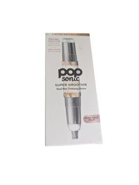 Pop Sonic Super Smoothie Dual Hair Trimming Device Limited Ed Rose Gold Palm NEW
